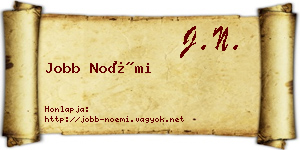 Jobb Noémi névjegykártya